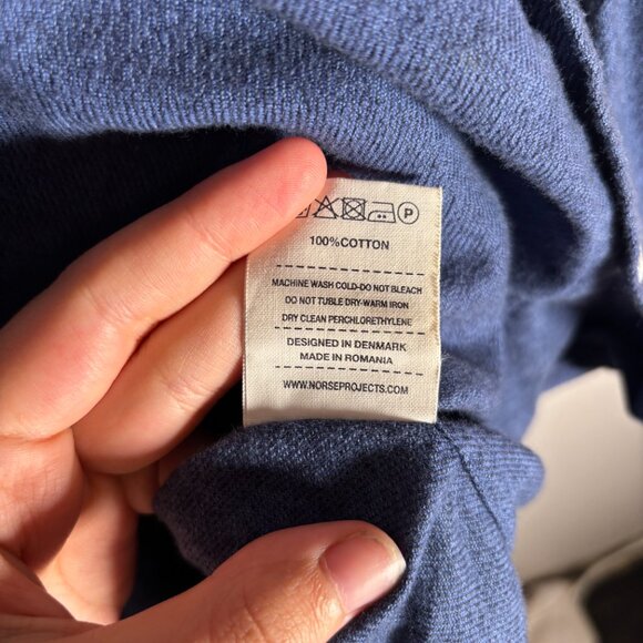 Norse Projects Blue Long Sleeve Pocket Cotton Button Down Shirt Size S - Picture 5 of 7